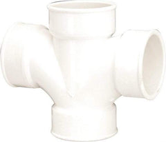 B&K Mueller - 3", PVC Drain, Waste & Vent Pipe Sanitary Cross - All Hub - Benchmark Tooling