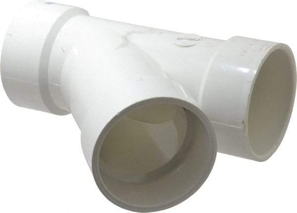 B&K Mueller - 3", PVC Drain, Waste & Vent Pipe 45 Wye - Hub x Hub x Hub - Benchmark Tooling