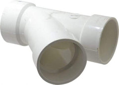 B&K Mueller - 3", PVC Drain, Waste & Vent Pipe 45 Wye - Hub x Hub x Hub - Benchmark Tooling