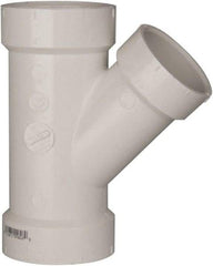 B&K Mueller - 2 x 2 x 1-1/2", PVC Drain, Waste & Vent Pipe 45 Wye - Hub x Hub x Hub - Benchmark Tooling