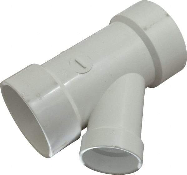 B&K Mueller - 3 x 3 x 2", PVC Drain, Waste & Vent Pipe 45 Wye - Hub x Hub x Hub - Benchmark Tooling