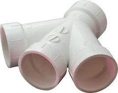 B&K Mueller - 1-1/2", PVC Drain, Waste & Vent Pipe 45 Double Wye - All Hub - Benchmark Tooling