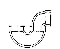 B&K Mueller - 4", PVC Drain, Waste & Vent Pipe P Trap - Hub x Hub - Benchmark Tooling