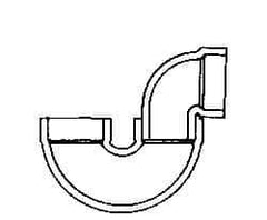 B&K Mueller - 4", PVC Drain, Waste & Vent Pipe P Trap - Hub x Hub - Benchmark Tooling