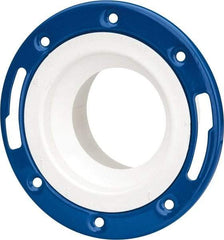 B&K Mueller - 4 x 3" Pipe, 7" OD, PVC Adjustable Closet Flange - 40° Max Working Temp, Hub End Connections - Benchmark Tooling