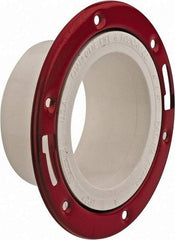 B&K Mueller - 4" Pipe, 7" OD, PVC Adjustable Closet Flange - 40° Max Working Temp, Spig End Connections - Benchmark Tooling