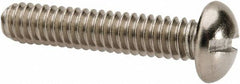 Value Collection - 1/4-20 UNC, 1-1/4" Length Under Head Slotted Drive Machine Screw - Round Head, Grade 316 Stainless Steel, Uncoated, Without Washer - Benchmark Tooling