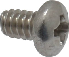 Value Collection - #4-40 UNC, 3/8" Length Under Head Phillips Drive Machine Screw - Pan Head, Grade 316 Stainless Steel, Uncoated, Without Washer - Benchmark Tooling