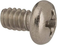Value Collection - #6-32 UNC, 1/4" Length Under Head Phillips Drive Machine Screw - Pan Head, Grade 316 Stainless Steel, Uncoated, Without Washer - Benchmark Tooling