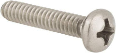 Value Collection - #6-32 UNC, 3/4" Length Under Head Phillips Drive Machine Screw - Pan Head, Grade 316 Stainless Steel, Uncoated, Without Washer - Benchmark Tooling