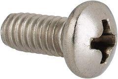 Value Collection - #8-32 UNC, 3/8" Length Under Head Phillips Drive Machine Screw - Pan Head, Grade 316 Stainless Steel, Uncoated, Without Washer - Benchmark Tooling