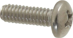 Value Collection - #8-32 UNC, 1/2" Length Under Head Phillips Drive Machine Screw - Pan Head, Grade 316 Stainless Steel, Uncoated, Without Washer - Benchmark Tooling