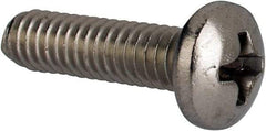 Value Collection - #8-32 UNC, 5/8" Length Under Head Phillips Drive Machine Screw - Pan Head, Grade 316 Stainless Steel, Uncoated, Without Washer - Benchmark Tooling