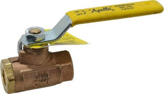 Apollo - 1/4" Pipe, Standard Port, Bronze Standard Ball Valve - 2 Piece, Inline - One Way Flow, FNPT x FNPT Ends, Lever Handle, 600 WOG, 125 WSP - Benchmark Tooling