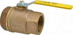 Apollo - 2-1/2" Pipe, Standard Port, Bronze Standard Ball Valve - 2 Piece, Inline - One Way Flow, FNPT x FNPT Ends, Lever Handle, 600 WOG, 125 WSP - Benchmark Tooling
