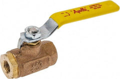 Apollo - 1/4" Pipe, Standard Port, Bronze Steam Service Ball Valve - 2 Piece, Inline - One Way Flow, FNPT x FNPT Ends, Lever Handle, 600 WOG, 250 WSP - Benchmark Tooling