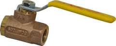 Apollo - 3/8" Pipe, Standard Port, Bronze Steam Service Ball Valve - 2 Piece, Inline - One Way Flow, FNPT x FNPT Ends, Lever Handle, 600 WOG, 250 WSP - Benchmark Tooling