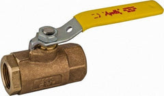 Apollo - 3/4" Pipe, Standard Port, Bronze Steam Service Ball Valve - 2 Piece, Inline - One Way Flow, FNPT x FNPT Ends, Lever Handle, 600 WOG, 250 WSP - Benchmark Tooling