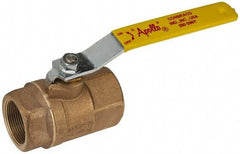 Apollo - 1-1/2" Pipe, Standard Port, Bronze Steam Service Ball Valve - 2 Piece, Inline - One Way Flow, FNPT x FNPT Ends, Lever Handle, 600 WOG, 250 WSP - Benchmark Tooling