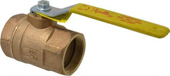 Apollo - 2" Pipe, Standard Port, Bronze Steam Service Ball Valve - 2 Piece, Inline - One Way Flow, FNPT x FNPT Ends, Lever Handle, 600 WOG, 250 WSP - Benchmark Tooling