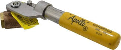 Apollo - 1/4" Pipe, Bronze Standard Ball Valve - 2 Piece, Inline - One Way Flow, FNPT x FNPT Ends, Deadman Lever (Spring Return to Close) Handle, 600 WOG, 150 WSP - Benchmark Tooling