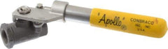 Apollo - 1/2" Pipe, Carbon Steel Standard Ball Valve - 2 Piece, Inline - One Way Flow, FNPT x FNPT Ends, Deadman Lever (Spring Return to Close) Handle, 2,000 WOG, 150 WSP - Benchmark Tooling