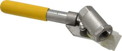 Apollo - 1/2" Pipe, Stainless Steel Standard Ball Valve - 2 Piece, Inline - One Way Flow, FNPT x FNPT Ends, Deadman Lever (Spring Return to Close) Handle, 2,000 WOG, 150 WSP - Benchmark Tooling