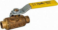 Apollo - 3/8" Pipe, Standard Port, Bronze Standard Ball Valve - 2 Piece, Inline - One Way Flow, Soldered x Soldered Ends, Lever Handle, 600 WOG, 125 WSP - Benchmark Tooling