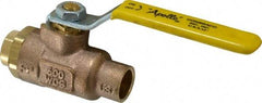 Apollo - 1/2" Pipe, Standard Port, Bronze Standard Ball Valve - 2 Piece, Inline - One Way Flow, Soldered x Soldered Ends, Lever Handle, 600 WOG, 125 WSP - Benchmark Tooling