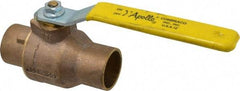 Apollo - 1-1/2" Pipe, Standard Port, Bronze Standard Ball Valve - 2 Piece, Inline - One Way Flow, Soldered x Soldered Ends, Lever Handle, 600 WOG, 125 WSP - Benchmark Tooling