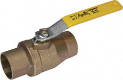 Apollo - 2" Pipe, Standard Port, Bronze Standard Ball Valve - 2 Piece, Inline - One Way Flow, Soldered x Soldered Ends, Lever Handle, 600 WOG, 125 WSP - Benchmark Tooling