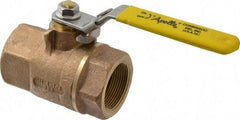 Apollo - 1-1/2" Pipe, Bronze Standard Ball Valve - 2 Piece, Inline - One Way Flow, FNPT x FNPT Ends, Locking Lever Handle, 600 WOG - Benchmark Tooling