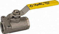 Apollo - 1/2" Pipe, Stainless Steel Standard Ball Valve - Three Way, FNPT x FNPT x FNPT Ends, Lever Handle, 800 WOG - Benchmark Tooling