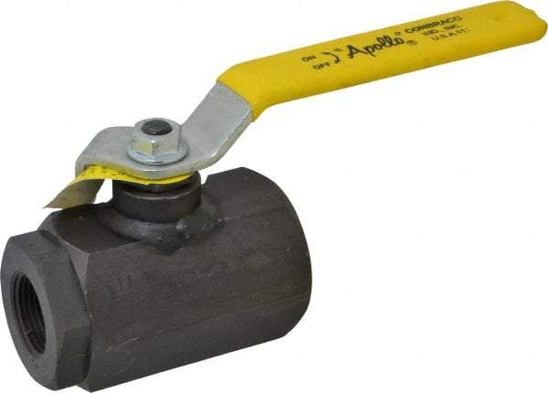 Apollo - 1" Pipe, Full Port, Cast Iron Standard Ball Valve - 2 Piece, Inline - One Way Flow, FNPT x FNPT Ends, Lever Handle, 3,000 WOG - Benchmark Tooling