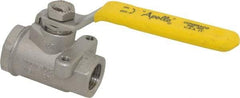 Apollo - 3/8" Pipe, Stainless Steel Standard Ball Valve - 2 Piece, Inline - One Way Flow, FNPT x FNPT Ends, Lever Handle, 2,000 WOG, 150 WSP - Benchmark Tooling