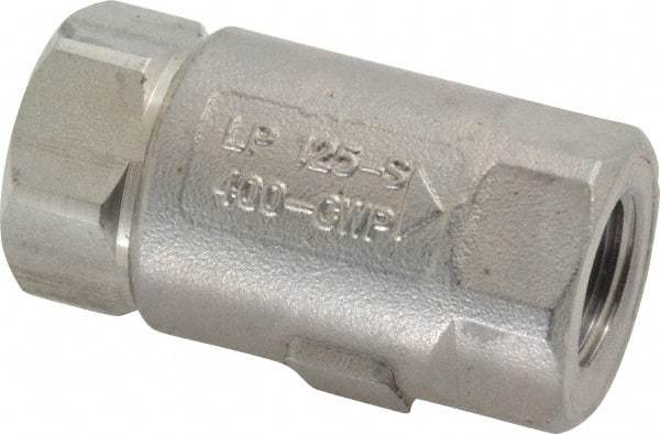 Conbraco - 3/8" Stainless Steel Check Valve - Inline, FNPT x FNPT - Benchmark Tooling