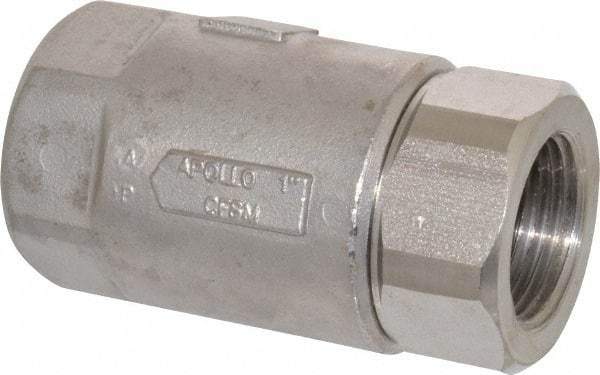 Conbraco - 1" Stainless Steel Check Valve - Inline, FNPT x FNPT - Benchmark Tooling