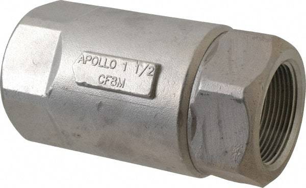 Conbraco - 1-1/2" Stainless Steel Check Valve - Inline, FNPT x FNPT - Benchmark Tooling