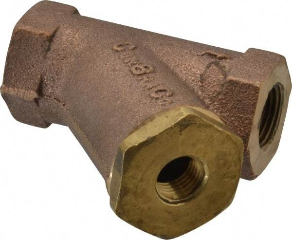 Conbraco - 3/8" Pipe, FNPT Ends, Cast Bronze Y-Strainer - 400 psi WOG Rating - Benchmark Tooling