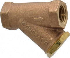 Conbraco - 1/2" Pipe, FNPT Ends, Cast Bronze Y-Strainer - 400 psi WOG Rating - Benchmark Tooling