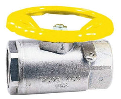 Apollo - 1-1/2" Pipe, Stainless Steel Standard Ball Valve - 2 Piece, Inline - One Way Flow, FNPT x FNPT Ends, Round Wheel Handle, 1,500 WOG, 150 WSP - Benchmark Tooling