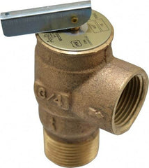 Conbraco - 3/4" Inlet, 3/4" Outlet, ASME Low Pressure Steam Heating Relief Valve - 15 Max psi, Bronze, 407 Lb per Hour - Benchmark Tooling