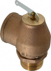 Conbraco - 1-1/4" Inlet, 1-1/2" Outlet, ASME Low Pressure Steam Heating Relief Valve - 15 Max psi, Bronze, 1,200 Lb per Hour - Benchmark Tooling