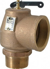 Conbraco - 1-1/2" Inlet, 2" Outlet, ASME Low Pressure Steam Heating Relief Valve - 15 Max psi, Bronze, 1,900 Lb per Hour - Benchmark Tooling