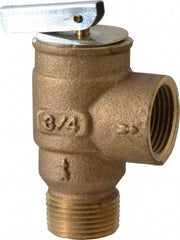 Conbraco - 3/4" Inlet, 3/4" Outlet, ASME Low Pressure Steam Heating Relief Valve - 10 Max psi, Bronze, 407 Lb per Hour - Benchmark Tooling