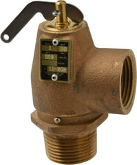 Conbraco - 1" Inlet, 1" Outlet, ASME Low Pressure Steam Heating Relief Valve - 10 Max psi, Bronze, 643 Lb per Hour - Benchmark Tooling