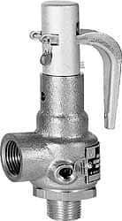 Conbraco - 1-1/4" Inlet, 1-1/2" Outlet, High Pressure Safety Relief Valve - 150 Max psi, Bronze, 4,236 Lb per Hour - Benchmark Tooling