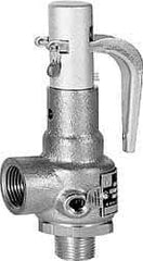 Conbraco - 1-1/2" Inlet, 2" Outlet, High Pressure Safety Relief Valve - 100 Max psi, Bronze, 4,600 Lb per Hour - Benchmark Tooling