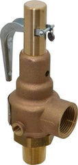 Conbraco - 3/4" Inlet, 1" Outlet, High Pressure Safety Relief Valve - 50 Max psi, Bronze, 647 Lb per Hour - Benchmark Tooling