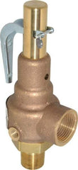 Conbraco - 3/4" Inlet, 1" Outlet, High Pressure Safety Relief Valve - 75 Max psi, Bronze, 898 Lb per Hour - Benchmark Tooling
